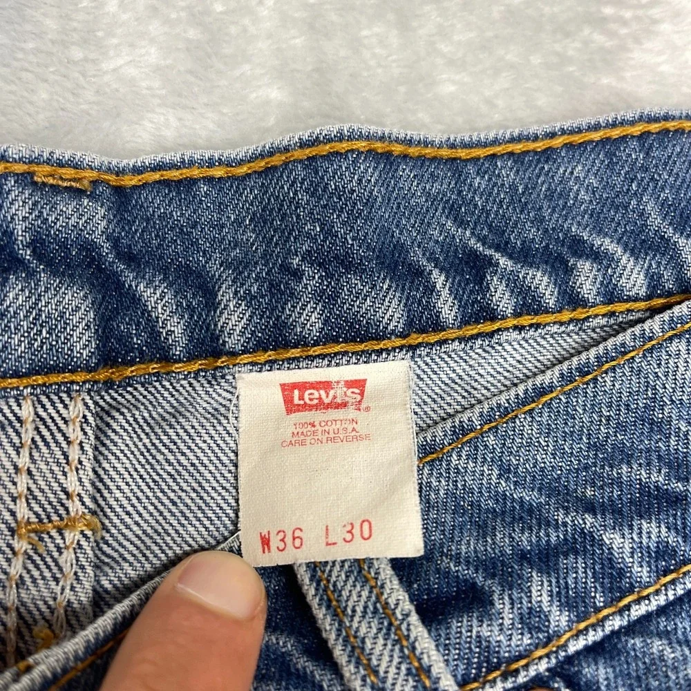 Vintage Levi's Jeans Mens 36x30 (34x30) Blue Denim 517 Orange Tab Bootcut USA